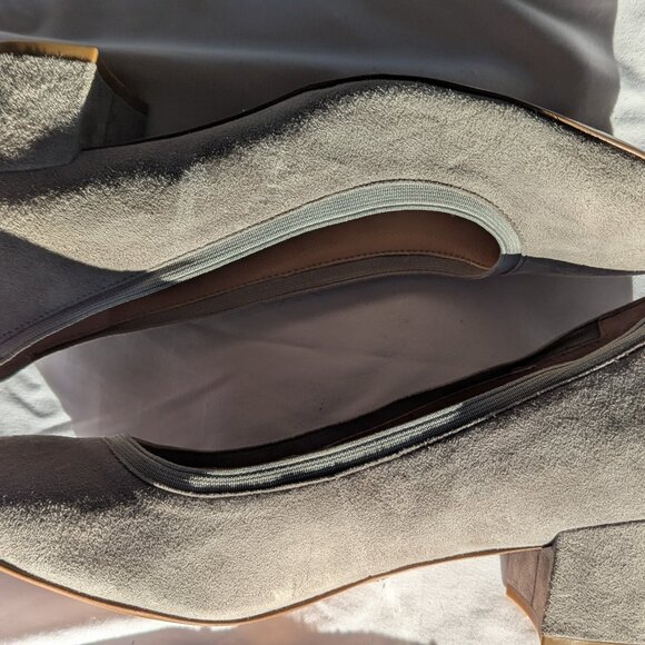 Vionic Olympia Natalie Block Heel Pump Sued Slate Grey Size 8 2" Heel - Picture 8 of 10